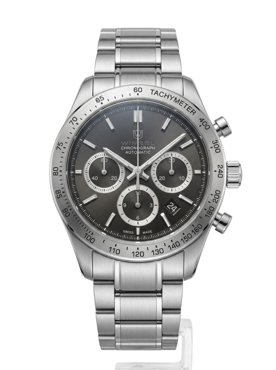 Brushed Steel Chronograph Watch