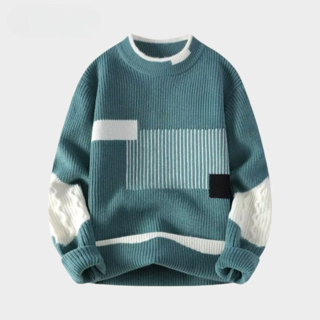 Color-Block Two-Tone Sweater